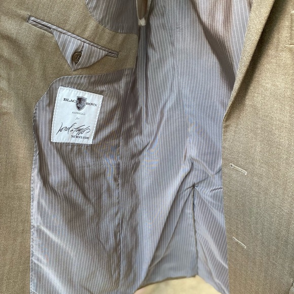 NW Black Brown 1826 Silk Wool Sport Coats, Sz 42L - Picture 4 of 14